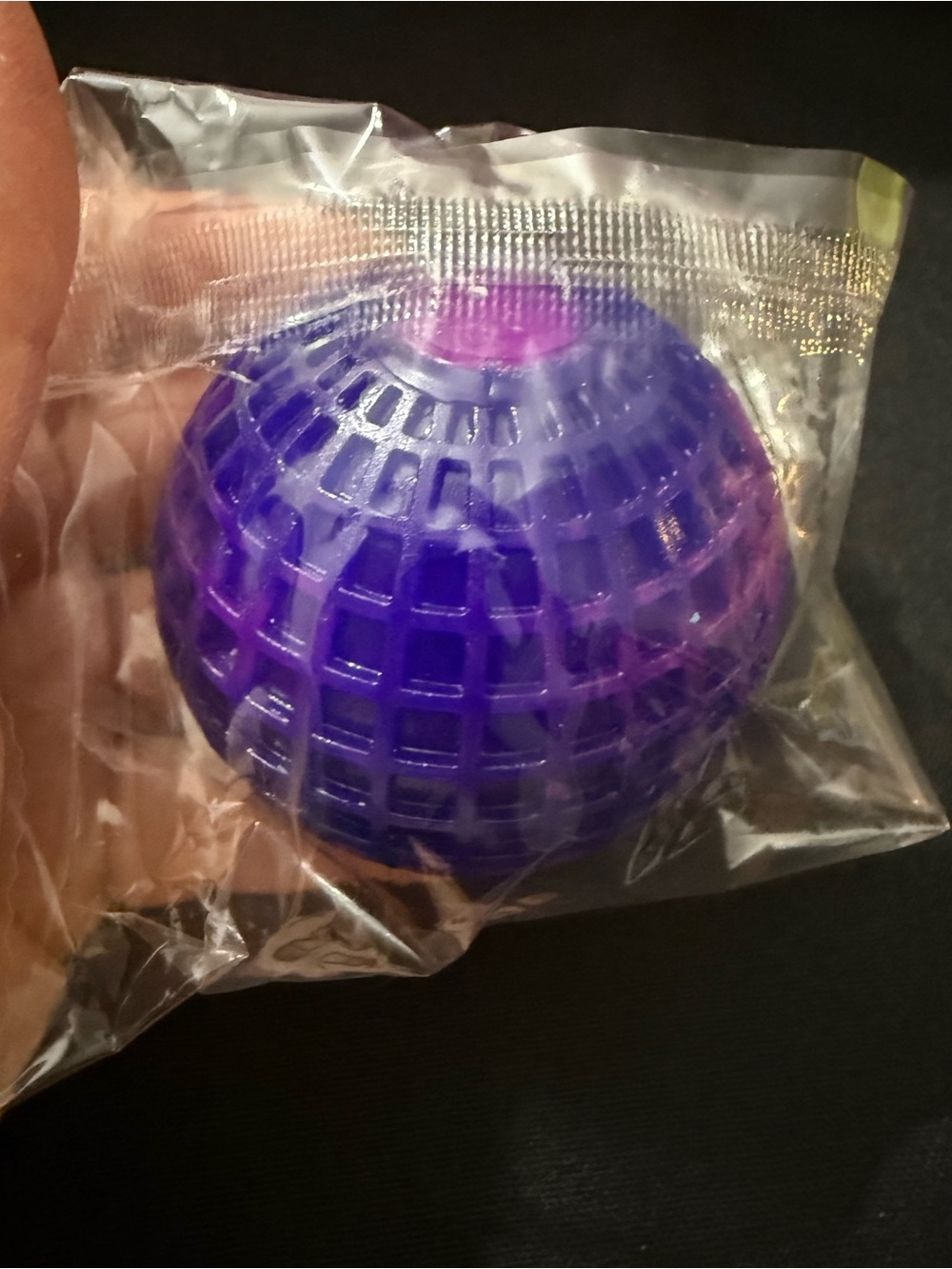 Textured Purple Stress Ball - Grid Pattern